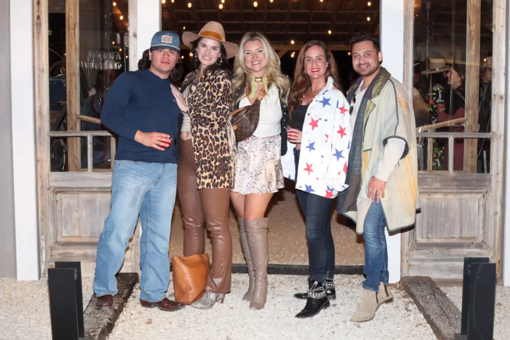 Joshua Walker, Haley Bowen, Harris Fyfe, Megan Eddings, Tristan Erickson at Disco Cowboy Thank You Party (Photo by Chris Pierre Bachman)