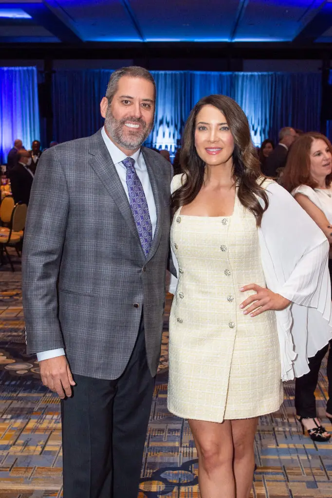 Brian Caress, Jessica Strehlow at Holocaust Museum Houston Guardian of the Human Spirit Award luncheon.