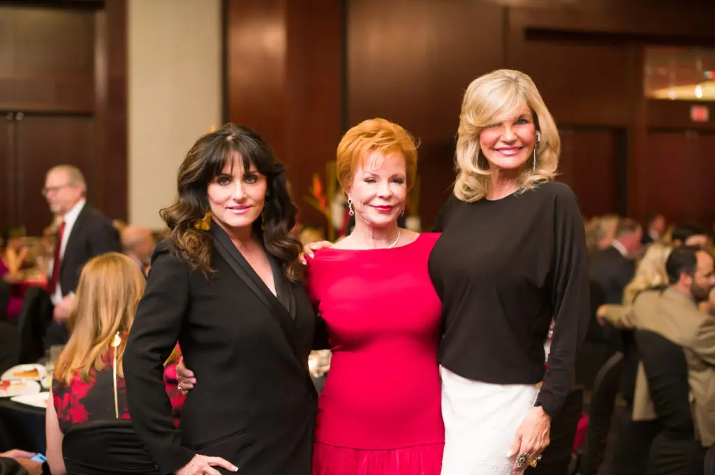 Jackie Eubank, Jo Ann Petersen, Diane Cain at the HPFA Foundation's 'Red Hot Gala' at the Royal Sonesta Hotel. (Photo by Daniel Ortiz)