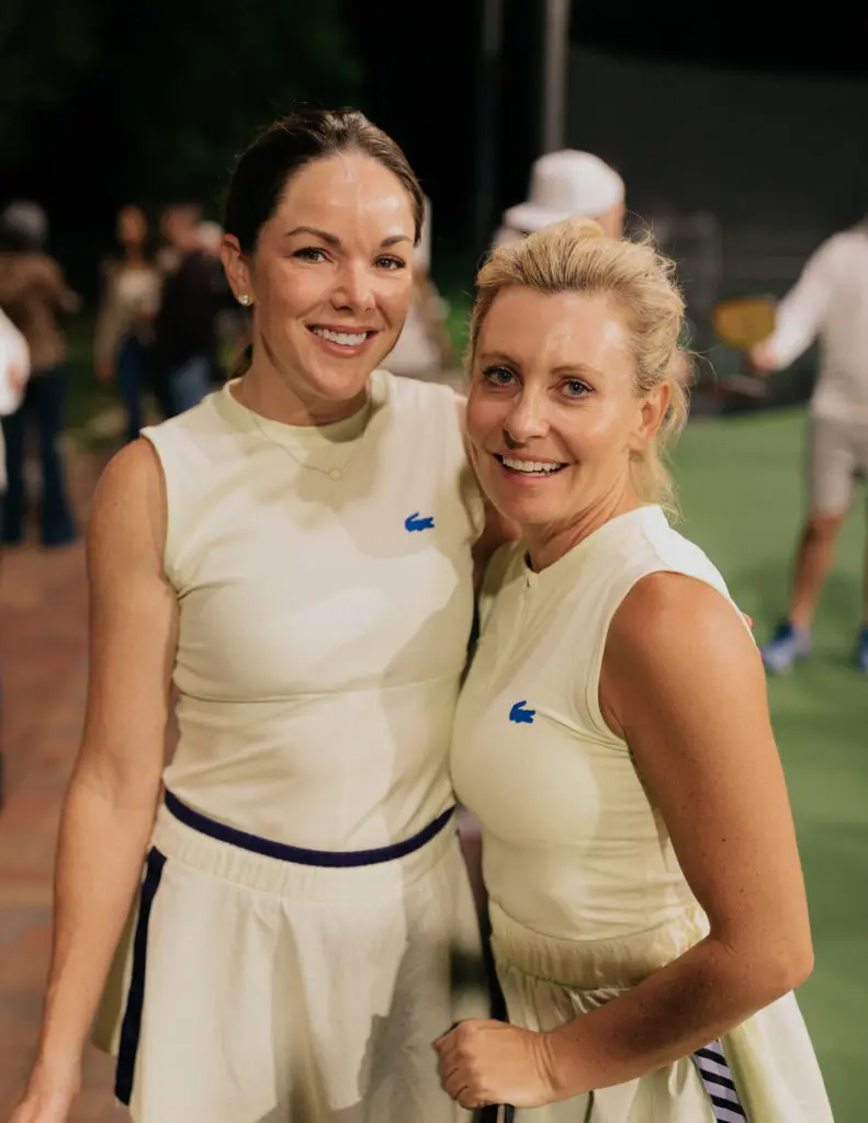 Sarah Ofner, Carolyn Tanner at the pickleball tournament benefiting A Shelter for Cancer Families (Photo by Jenny Antill)