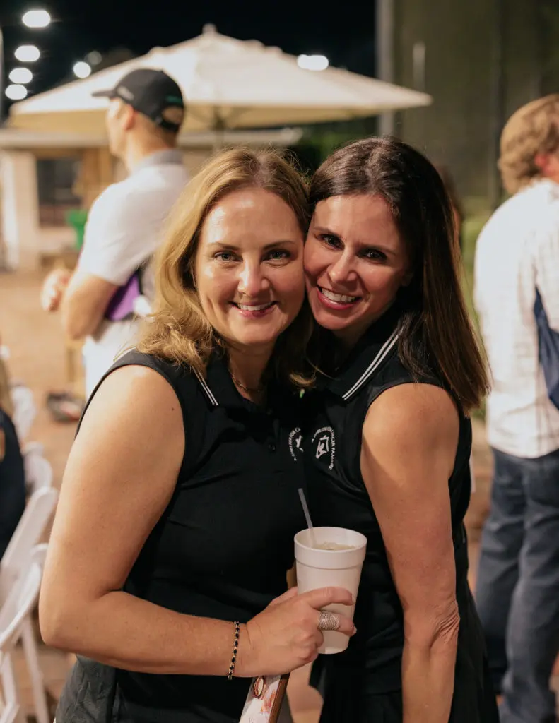 Jill Collins, Missy Bellinge at the pickleball tournament benefiting A Shelter for Cancer Families (Photo by Jenny Antill)