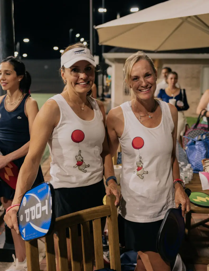 Kelly Provenzano, Leigh Anne Raymond  winners of the pickleball tournament benefiting A Shelter for Cancer Families (Photo by Jenny Antill)