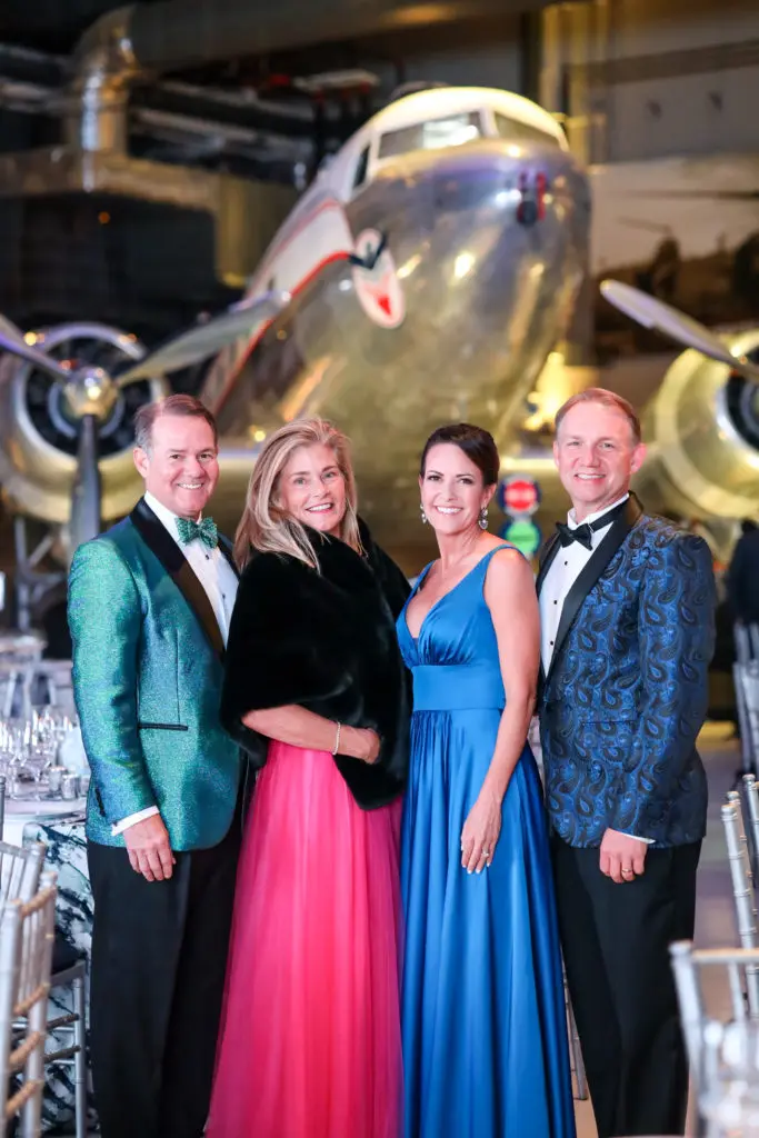Lone Star Flight Museum chairs  David & Mary Novelli and Kim & Brett Williams (Photo by Katy Anderson)