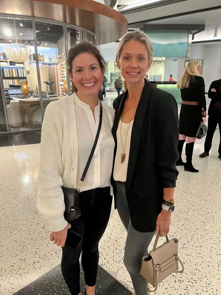 Keegan Thompson, Rachael Miclette at the Arsin Rug Gallery one year anniversary celebration in Decorative Center Houston. 