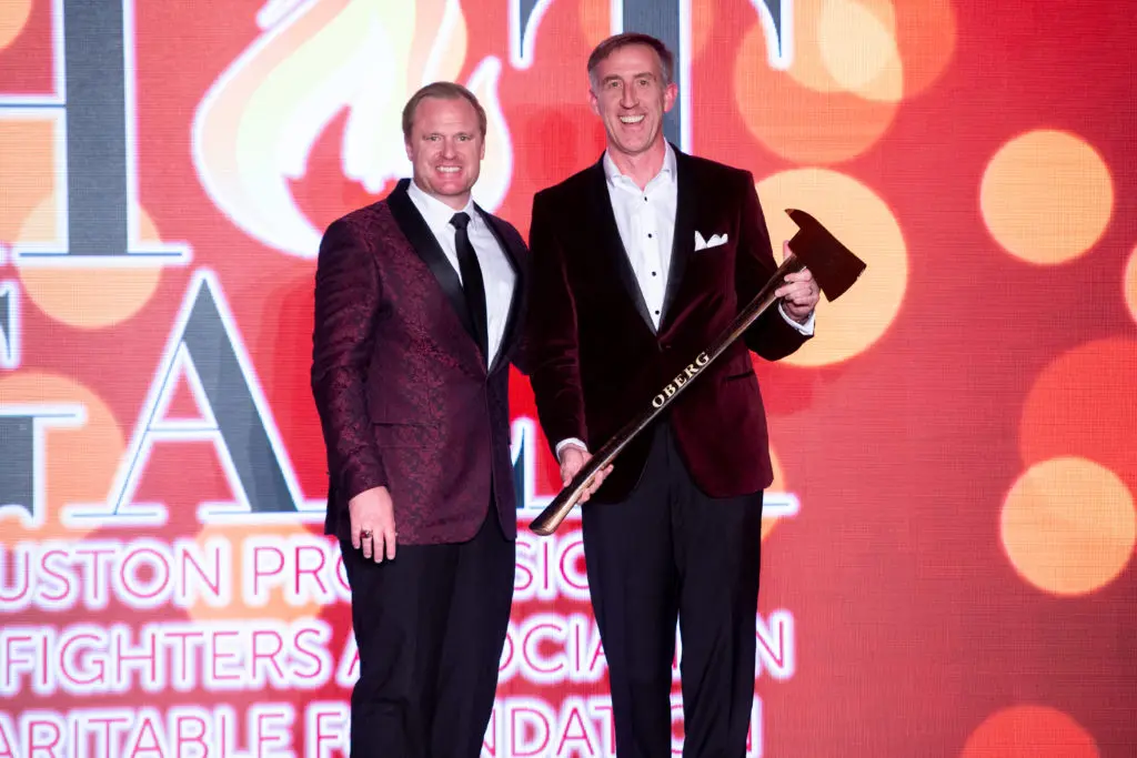 Marty Lancton, Ted Oberg at the HPFA Foundation's 'Red Hot Gala' at the Royal Sonesta Hotel. (Photo by Catchlight Group)