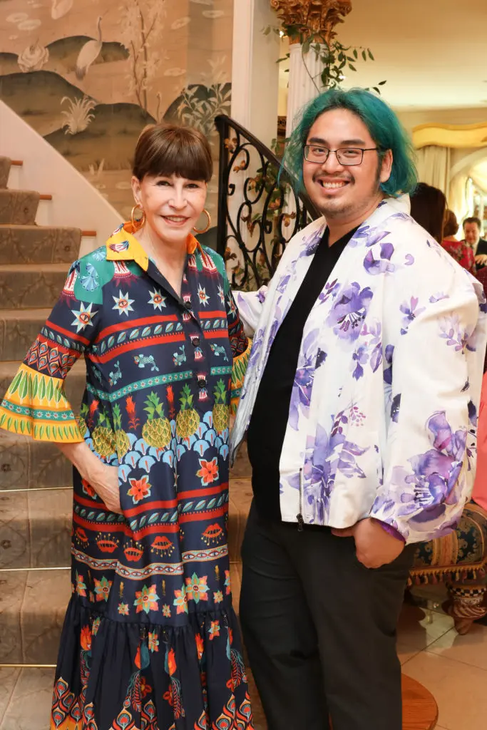 Shelby Hodge, designer Bach Mai at 'The Ultimate Garden Party' benefiting the Houston Symphony. (Photo by Priscilla Dickson)