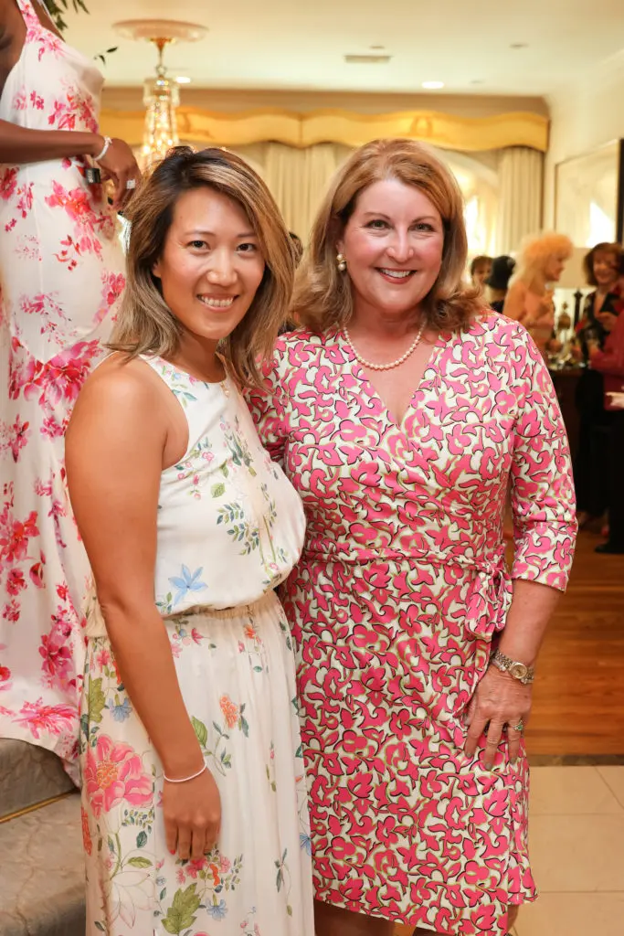 Becky Shaw, Mary Fusillo at 'The Ultimate Garden Party' benefiting the Houston Symphony. (Photo by Priscilla Dickson)