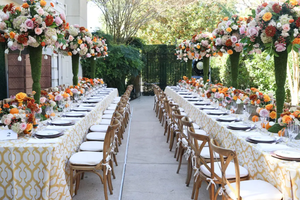 'The Ultimate Garden Party' setting benefiting the Houston Symphony, at the home of Rini and Edward Ziegler. (Photo by Priscilla Dickson)
