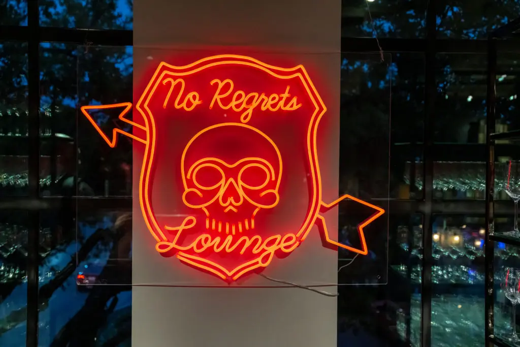 No Regrets Lounge  (Photo by Bruno Snap the Picture and Polaroids by Ashley Longshore and Ali Williams)
