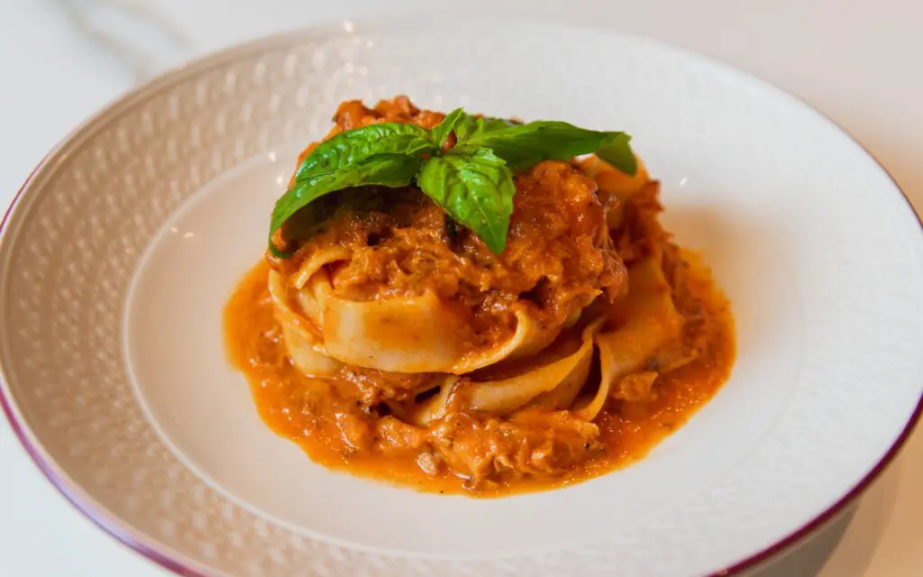 Homemade pastas include pappardelle al ragu di osso bucco. (Photo by Courtesy of Zanti Cucina Italiana)