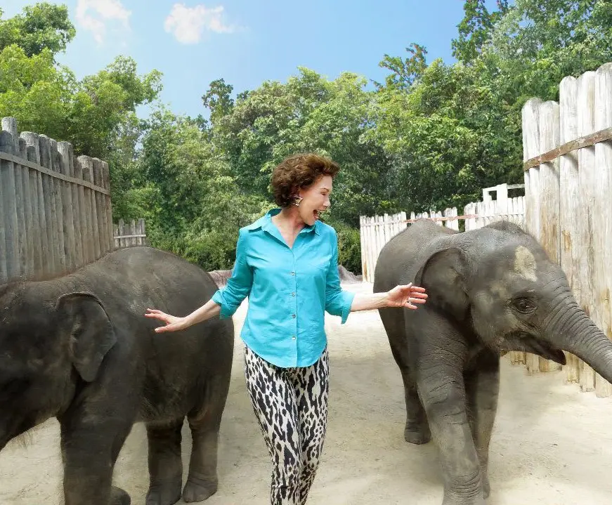 Ramona Bass – Dotes on two of the Fort Worth’s Zoo’s elephants in anticipation of their new habitat.