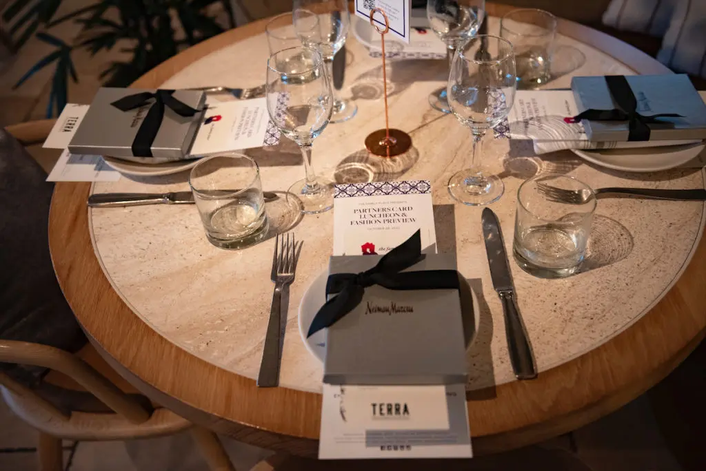 Table Setting at Partners Card Kick Off Luncheon (Photo by Tamytha Cameron)