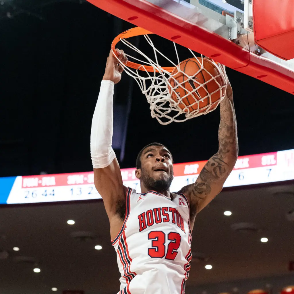 University of Houston forward Reggie Chaney provides inside muscle. (Photo by F. Carter Smith)