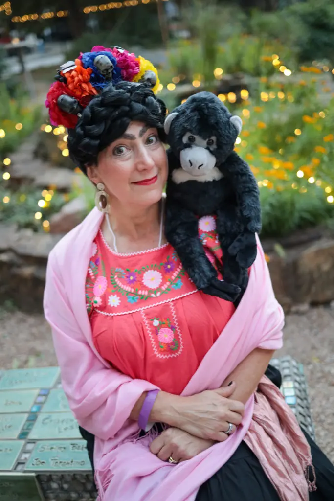 Wendy Adler channels Frida Kahlo  at Houston Center for Contemporary Craft Martini Madness (Photo by Katy Anderson)