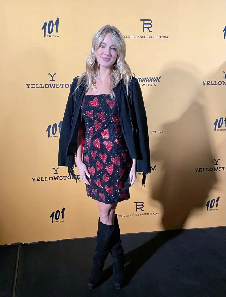 Dallas native and PaperCity fan actress Hassie Harrison sparkled on the red carpet. Photo by Courtney Dabney.