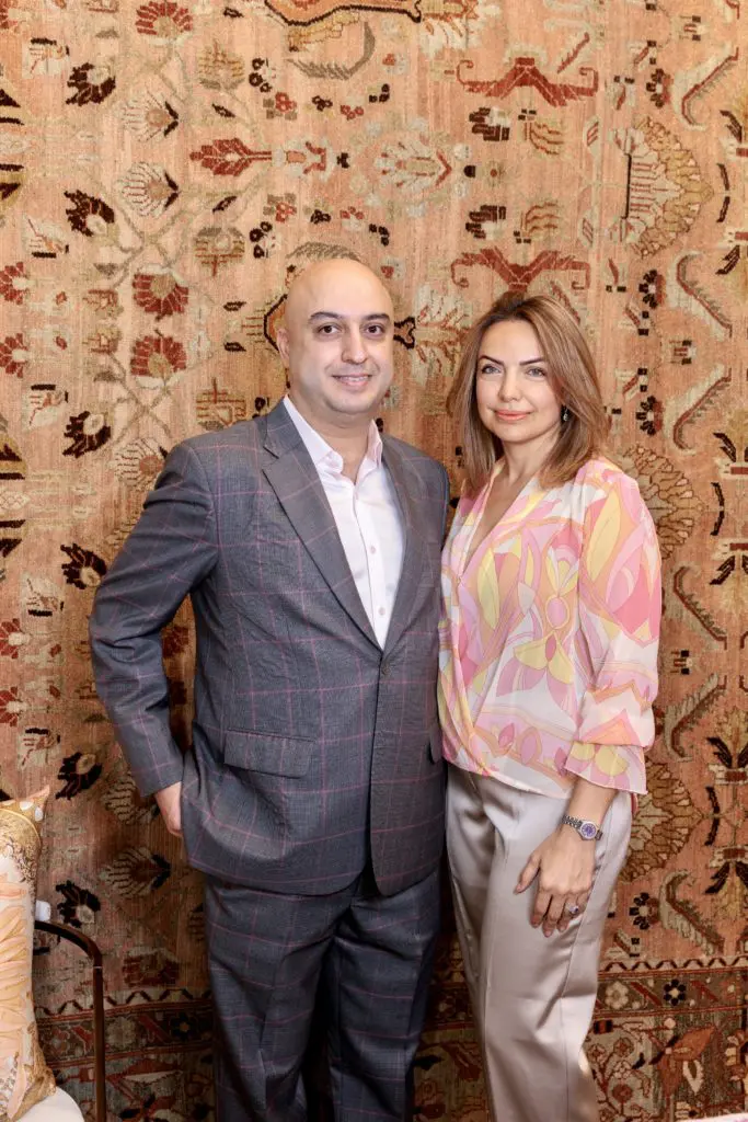 Saeid & Lida Arsin at the Arsin Rug Gallery one year anniversary celebration in Decorative Center Houston. 