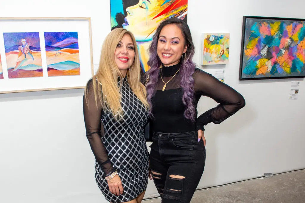  Zayrel Calderon, Devona Stimpson at the 25th Art on the Avenue anniversary event (Photo by Jacob Power)