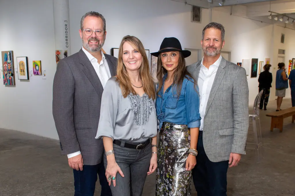 Tyler Smith, Ava Beyersdorf, Rebecca Smith, Brad Beyersdorf at the 25th Art on the Avenue anniversary event (Photo by Jacob Power)
