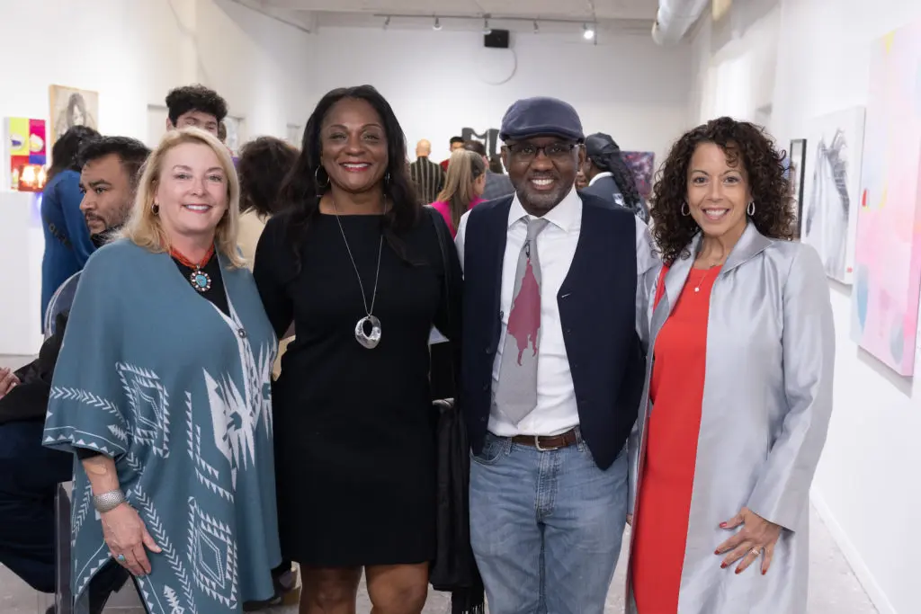 Christine Holland, Michelle Byrd, Alan Watkins, Adrienne Holloway at the 25th Art on the Avenue anniversary event  (Photo by Wilson Parish)