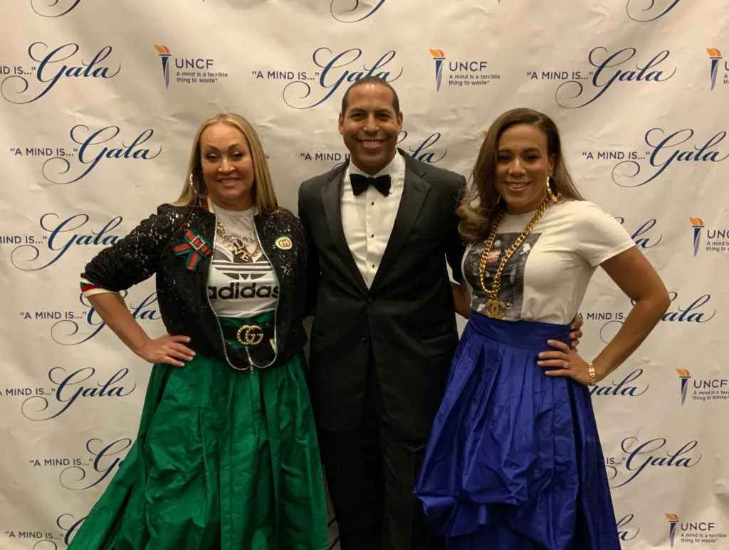 UNCF gala chairs Gaynell Floyd Drexler and Heidi McDonald Smith flank Bryce H. Kennard at the gala that raised more than $571,000.