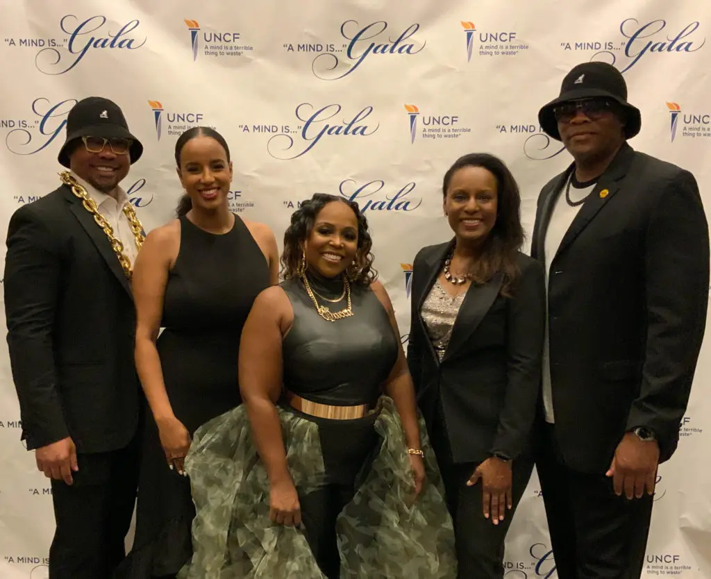 Shell USA's Denise Hall with Shell employees at the UNCF gala.