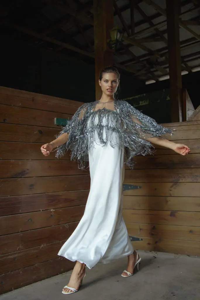 La Vie Style House Gray Sequin Capulet, $1,250 exclusively on Over the Moon (Photo by Élio Nogueira)