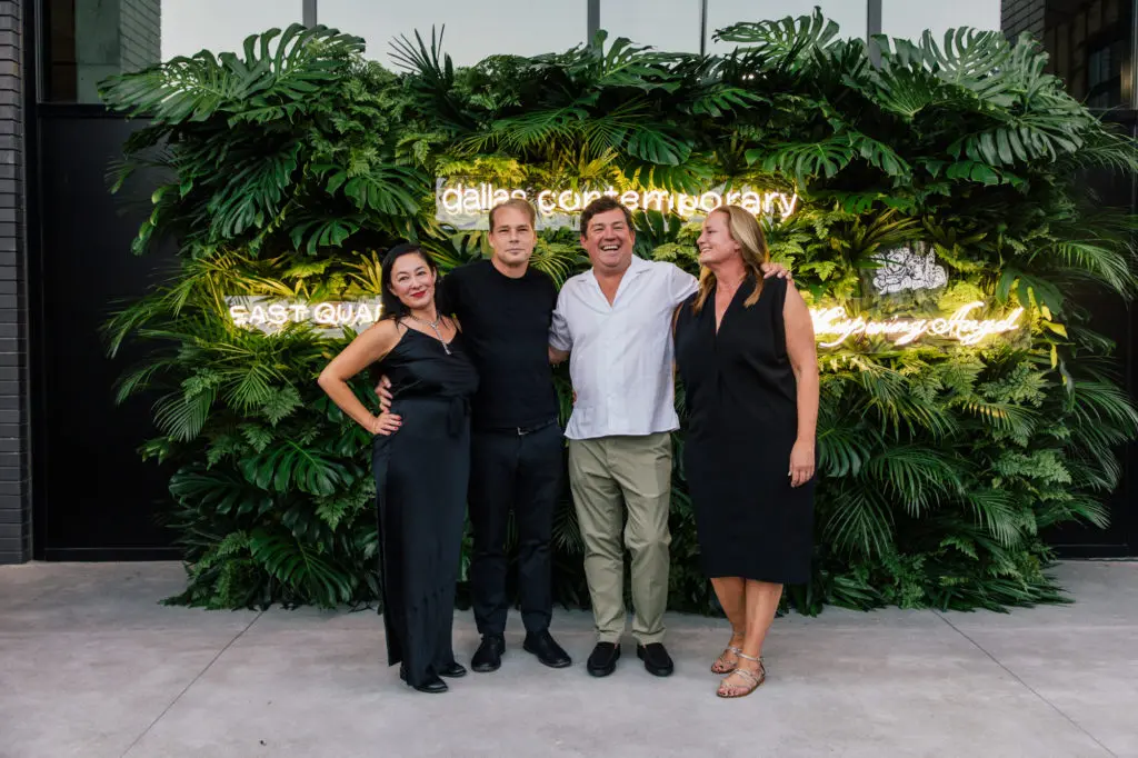 Amanda & Shepard Fairey, Pedro Alonzo, Lane Coburn at the Dallas Contemporary Gala (Photo by Jonathan Zizzo)