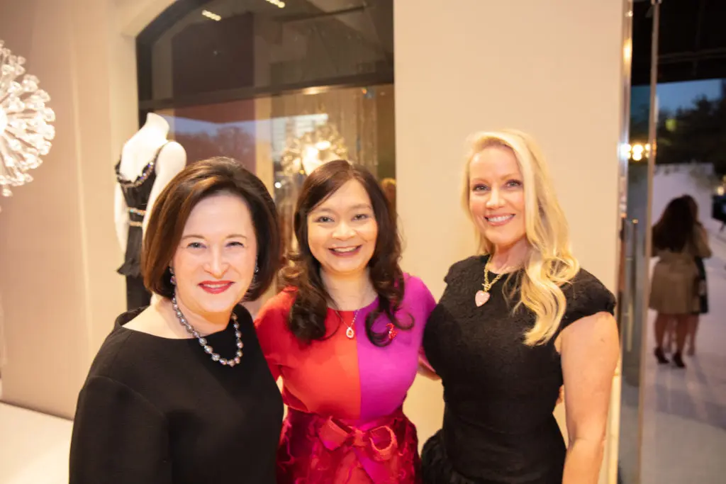 Anne Neeson, Erin Asprec, Melissa Edwards at the Elizabeth Anthony evening celebrating Jason Wu and benefiting the American Heart Association.