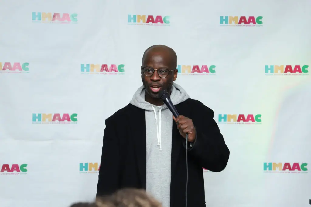 Host Brian Michael Cox at The Houston Museum of African American Culture Champagne & Ribs (Photo by Patryce Coleman Jackson)