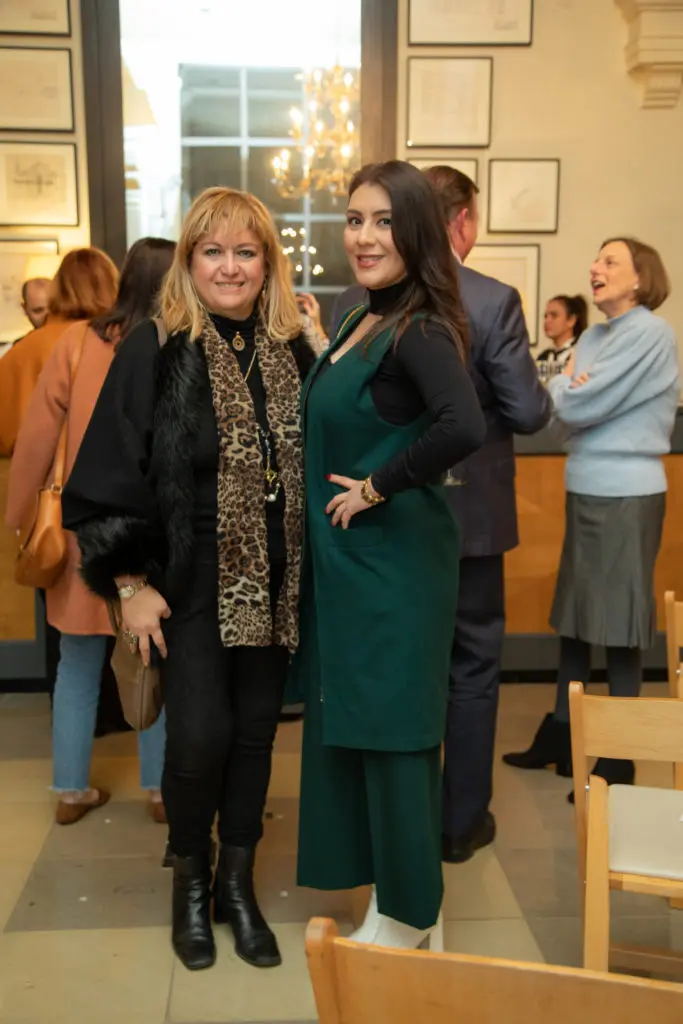 Carmen Espeda, Eden Mollaro at Greenwood King Thomas Kligerman lecture and book signing (Photo by Miroma Photography)