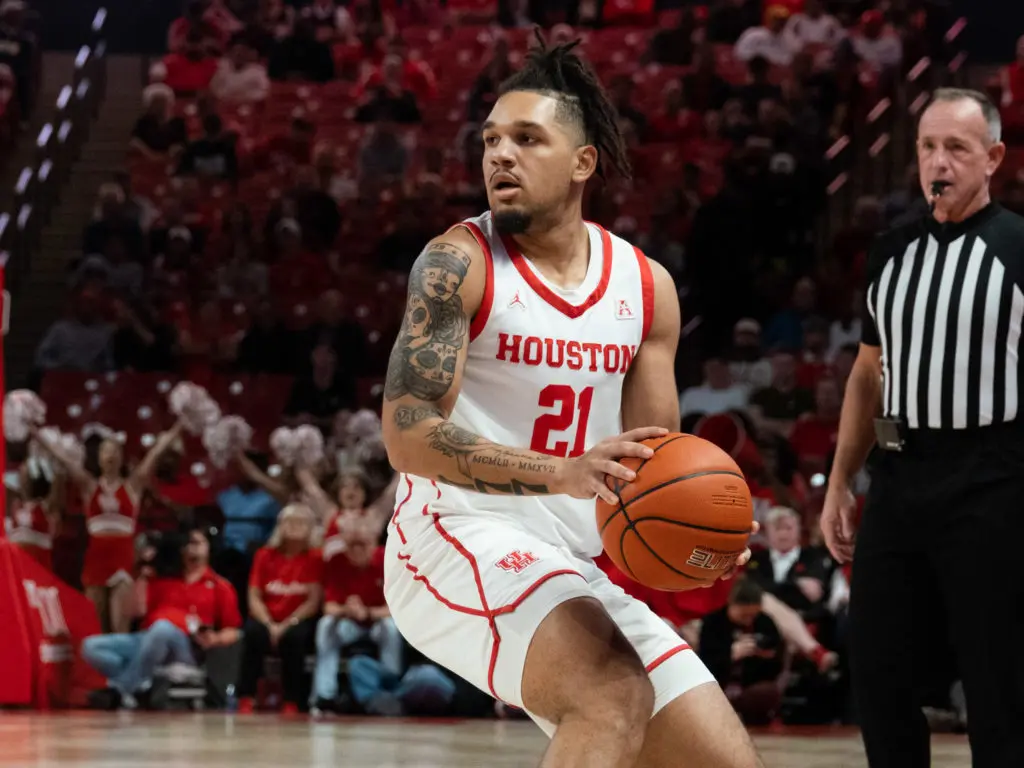 UH guard Emanuel Sharp is growing into an offensive difference maker. (Photo by F. Carter Smith)