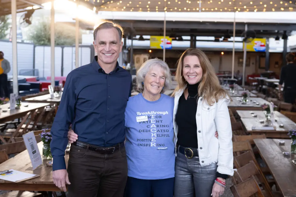 David Gow, Carla Dawson, Kathy Heinzerling at Breakthrough Houston's annual trivia contest.  (Photo by Wilson Parish)