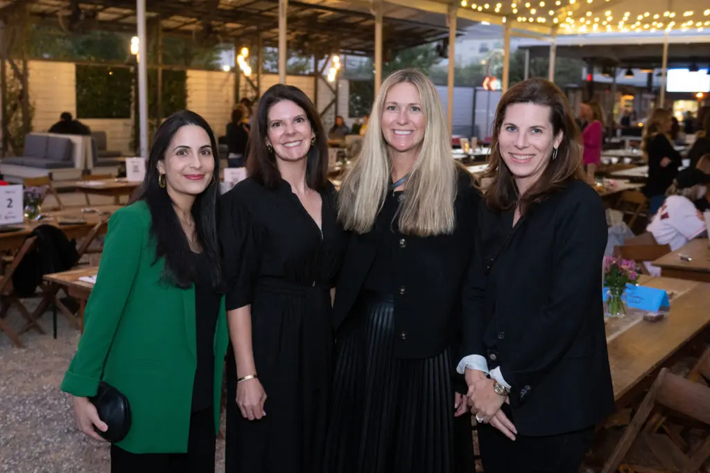 Elizabeth Estefani, Alison Powell, Kelley Scofield, Kara Hilliard at Breakthrough Houston's annual trivia contest. (Photo by Wilson Parish)
