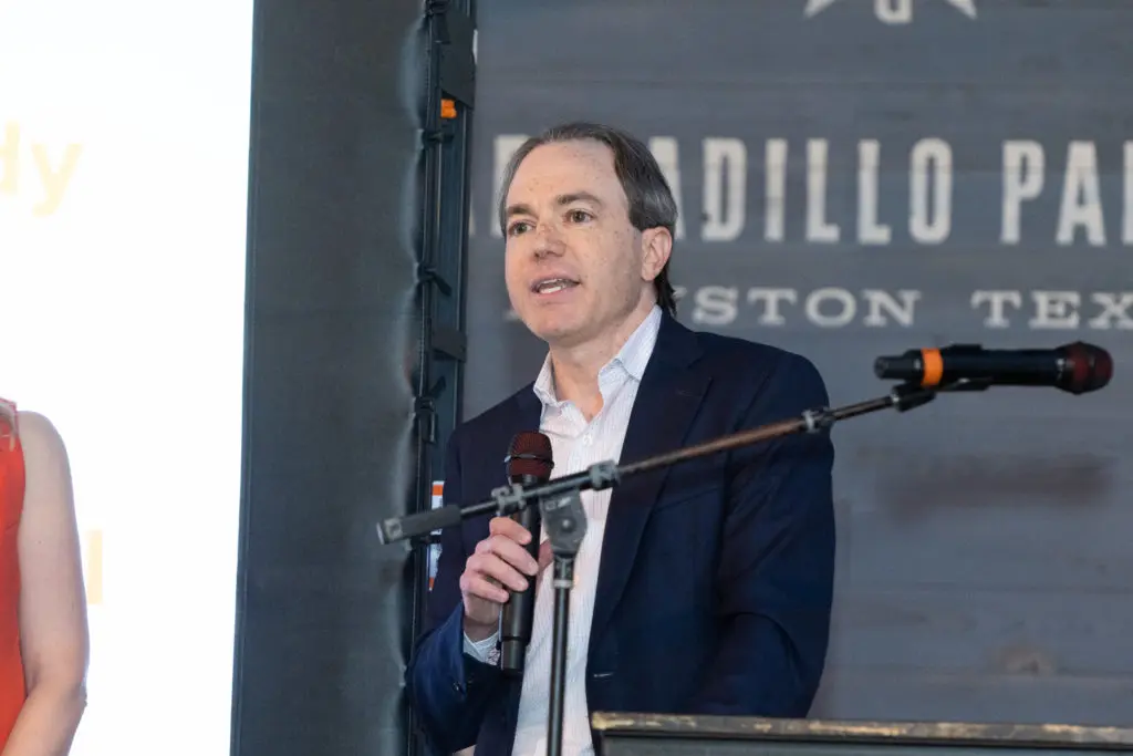 Danny David at Breakthrough Houston's annual trivia contest. (Photo by Wilson Parish)