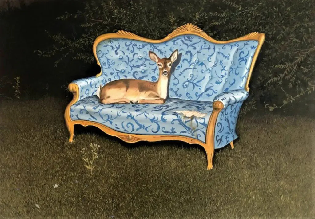 Repose, Daniel Blagg, 2022, Oil on canvas, 30 x 44” 