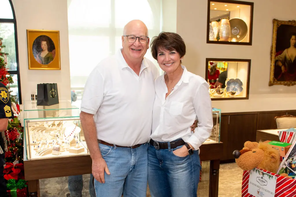 Dan & Dr. Patti Steiner at Valobra Master Jewelers holiday party.