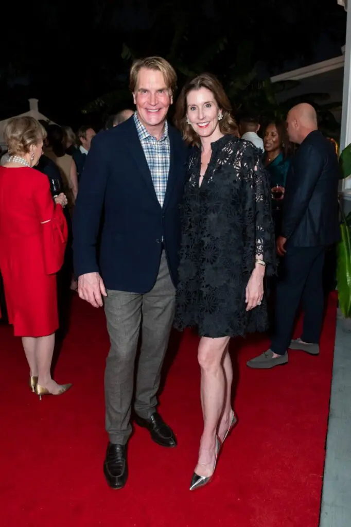 George Lancaster, Phoebe Tudor at Legacy Community Health's Holiday Schmooze (Photo by Killy Chavez)