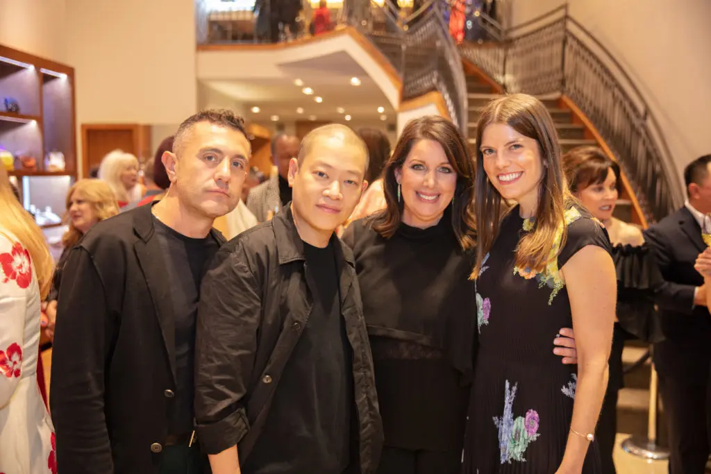 Gustavo Rangel, Jason Wu, Julie Roberts, Nicole Blaylock at the Elizabeth Anthony evening celebrating Jason Wu and benefiting the American Heart Association.