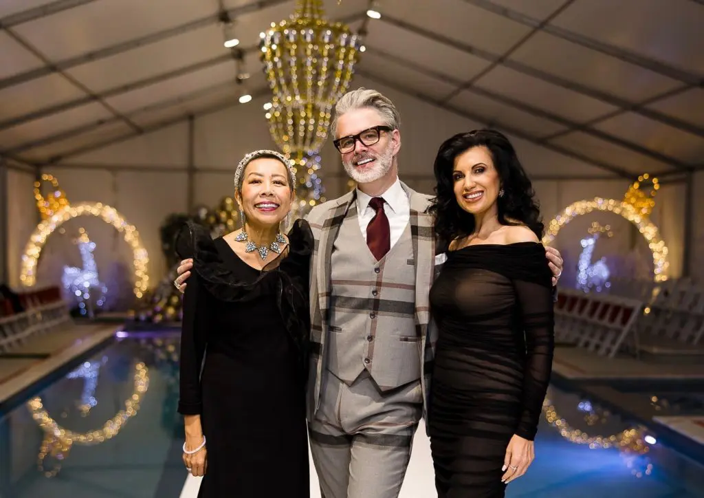 Qiana James, Michael Pearce, Lois deArmas at the Fashion Woodlands extravaganza (Photo by Hung Truong Photography)