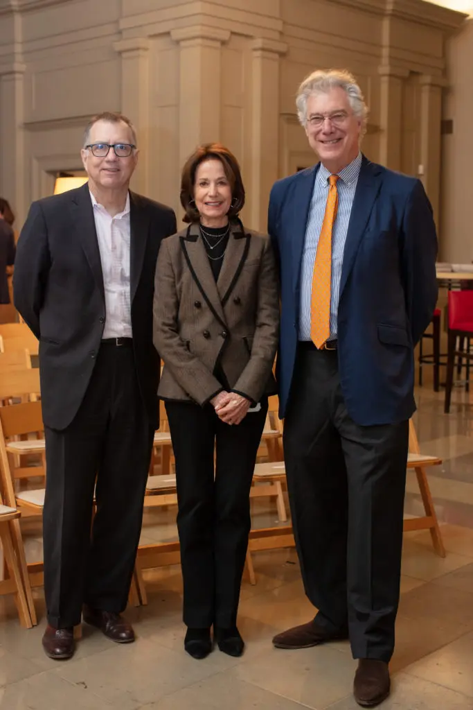 Hill Swift, Linda King, Tom Kligerman at Greenwood King Thomas Kligerman lecture and book signing (Photo by Miroma Photography)
