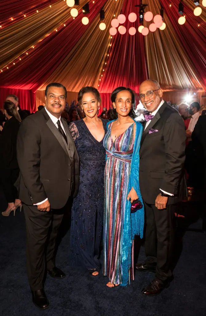 Jerome & Saundria Gray, Allison Leland, Greg Campbell at The Menil Collection's 'Cirque Surréaliste' 35th anniversary gala (Photo by Daniel Ortiz)