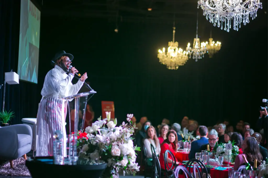Countertenor John Holiday performs at the AIDS Foundation Houston World AIDS Day luncheon. (Photo by Morris Malakoff)