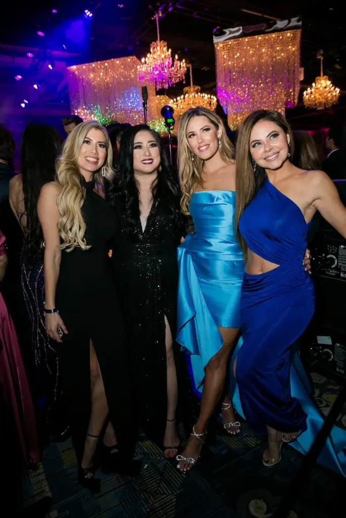 July Buitrago, ThuyLan Chang, Stephanie Wilcox, Jennifer Reyna at the ZT Corporate Chairman's Ball held at the Hilton Americas-Houston. (Photo by Composure Studios and Black Frame Photo)