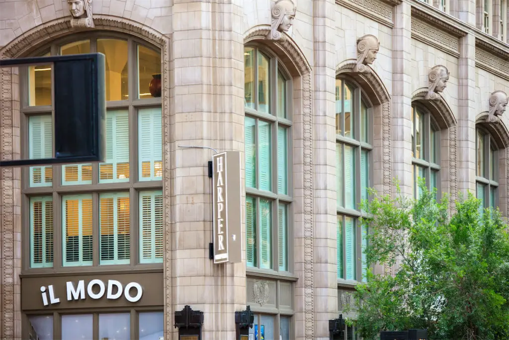 Kimpton Harper Hotel is located in a 101-year-old historic building.
