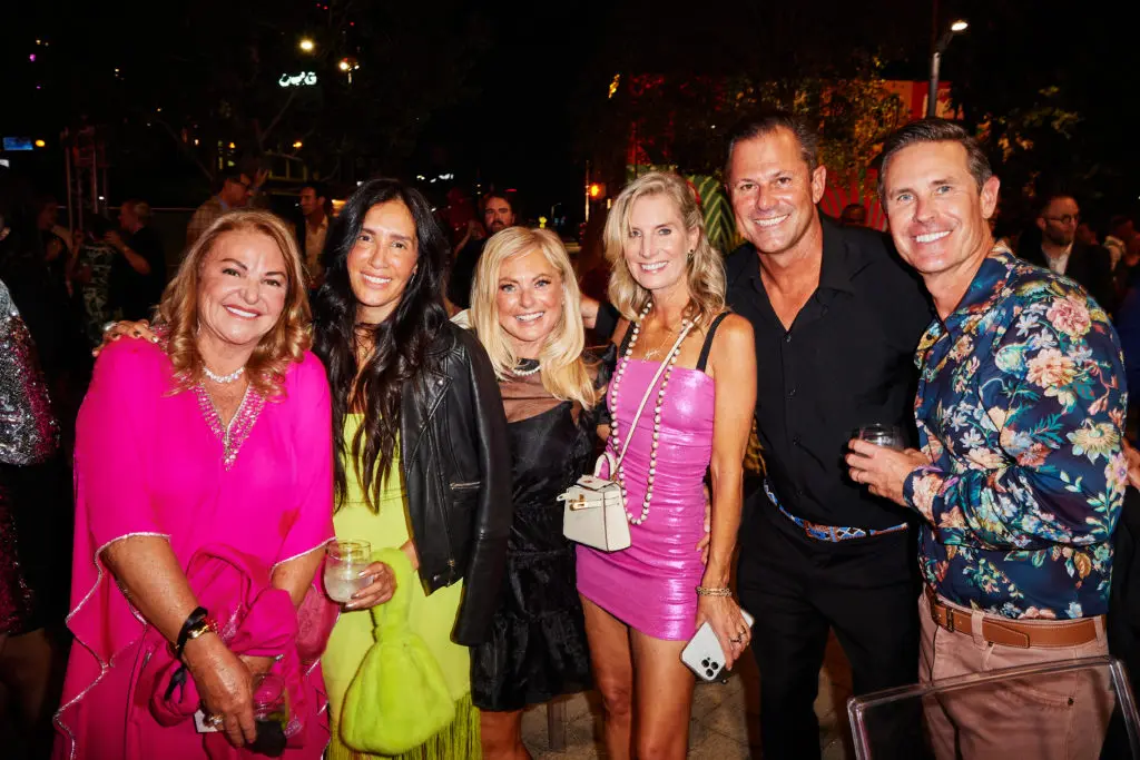 Laurie Harrison, Kristie Ramirez, Leisa Street, Nicole Musselman, Speed Frye, chair Shelby Wagner at the Dallas Contemporary Gala (Photo by Jon Furlong)
