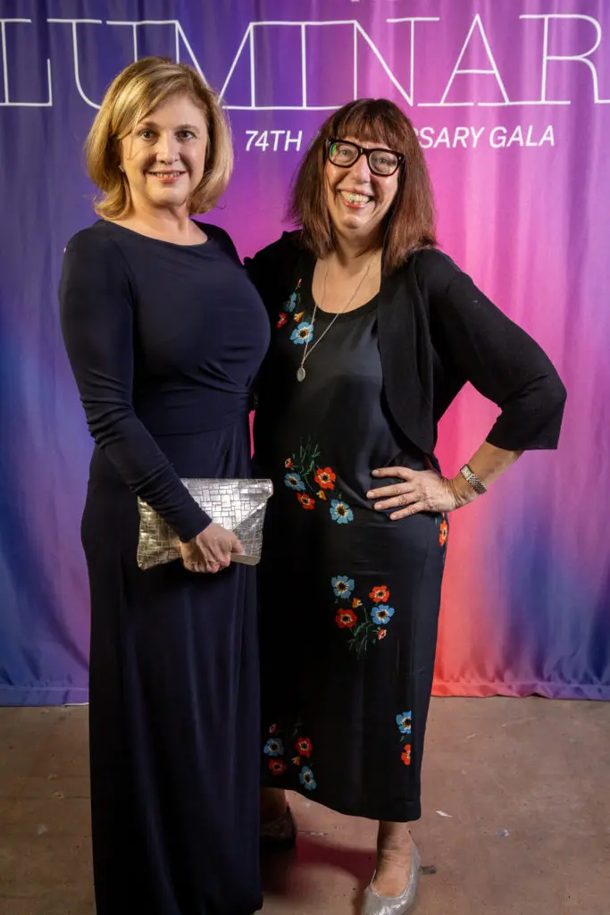 Lynn Goode, Alison de Lima Greene at the Art League Houston Luminaries Gala (Photo by Alex Barber and Laura Burlton)