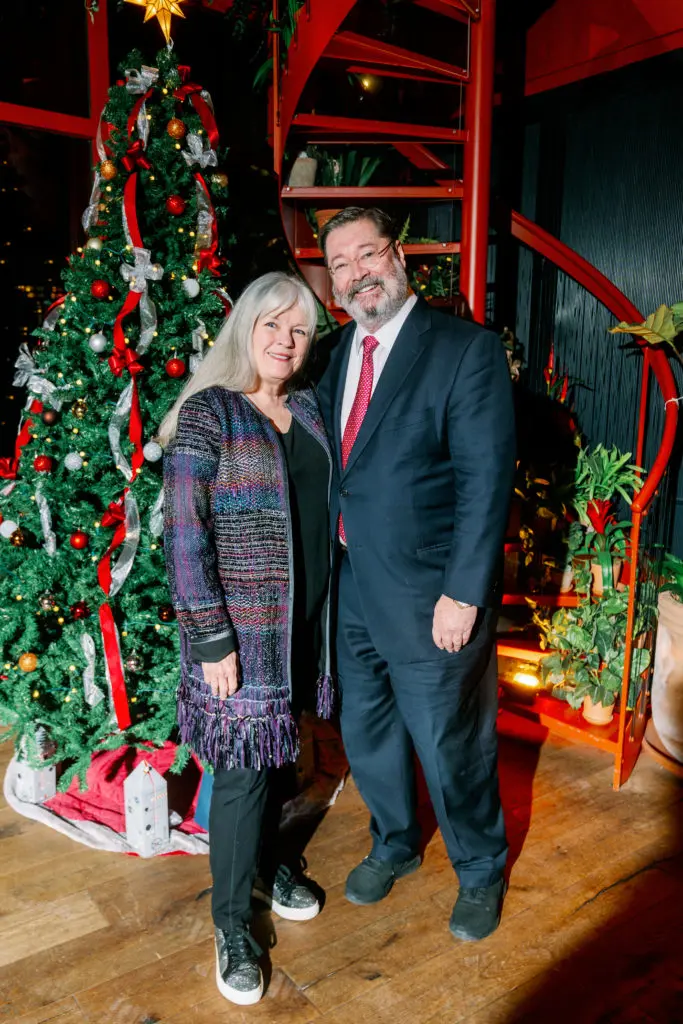 Marilyn & George DeMontrond at the Nan and Company Properties holiday bash at MAD.  (Photo by Jared Hernandez, Nan Studios)