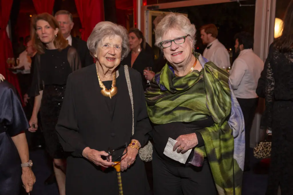 Mary Hale Lovett McLean, Bettie Cartwright at The Menil Collection's 'Cirque Surréaliste' 35th anniversary gala (Photo by Jenny Antill)