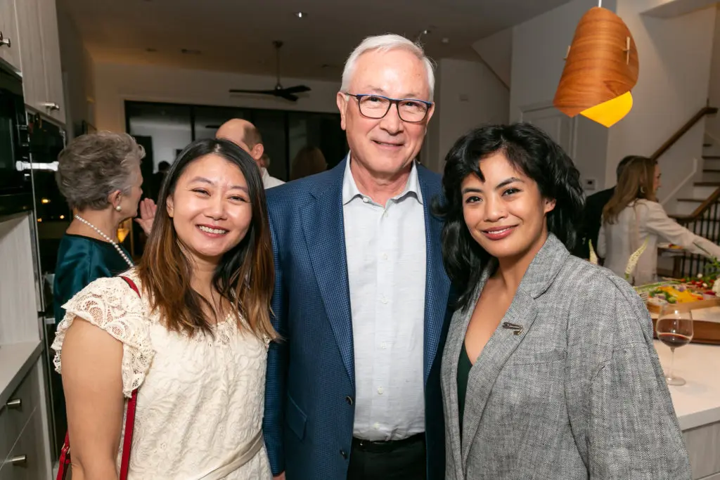 Mei Qi, Gary Pittman, Janine Mae Arostique at ISHIDA cocktail kickoff for "stirs up still things" (Photo by Emily Jaschke)