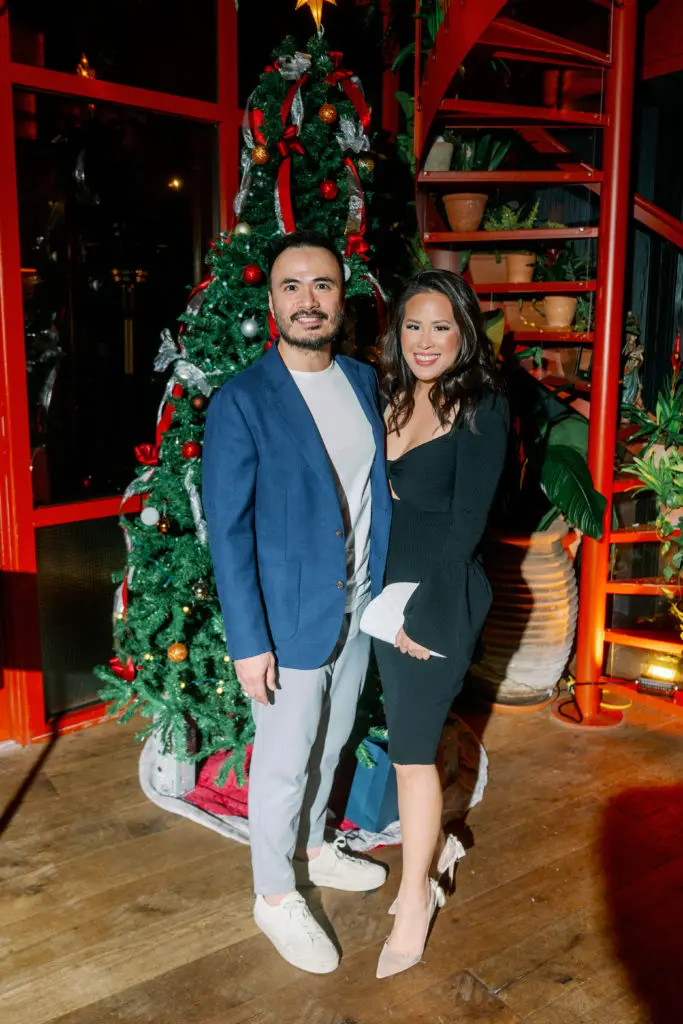 Nate Nguyen, Judy Ho at the Nan and Company Properties holiday bash at MAD.  (Photo by Jared Hernandez, Nan Studios)